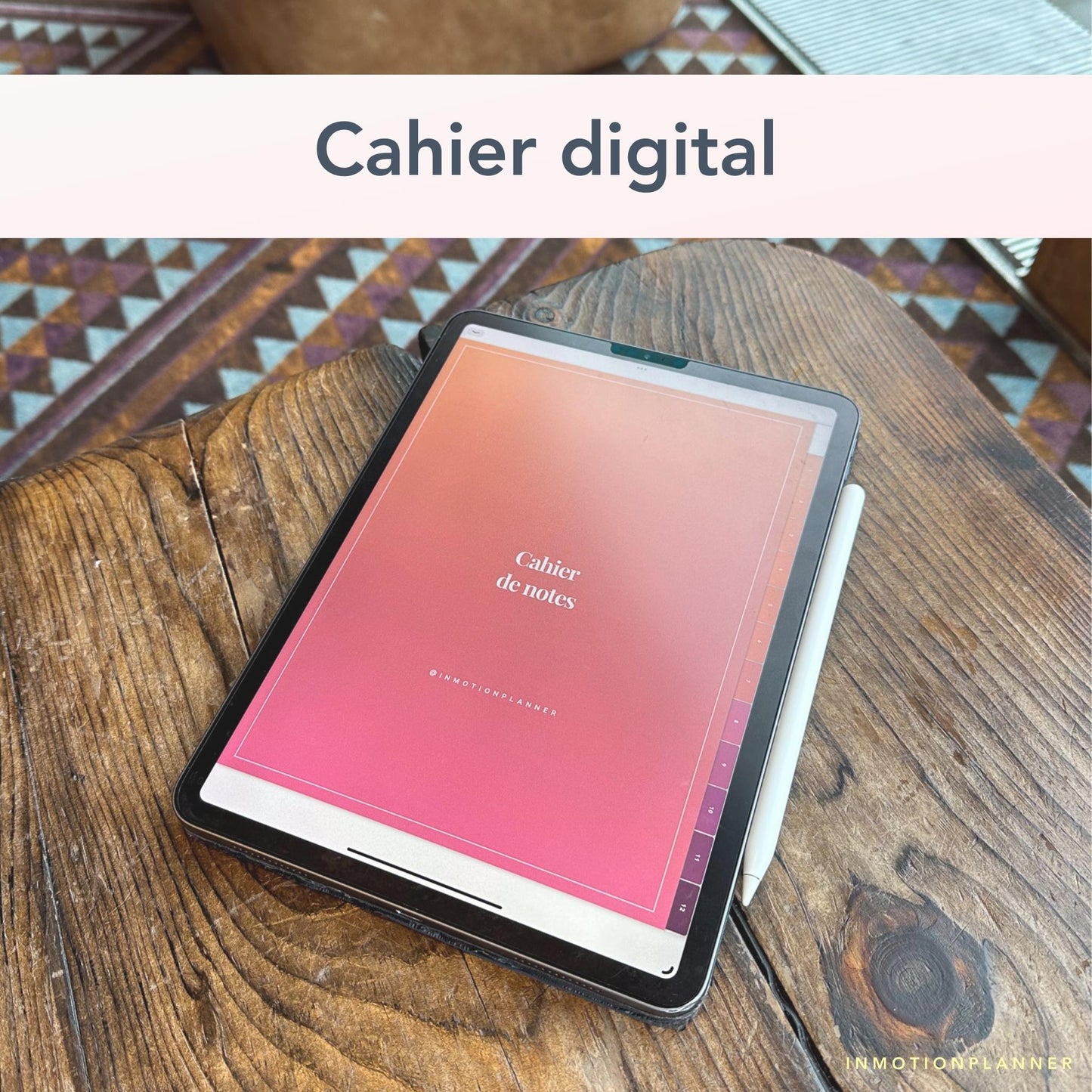Cahier digital 12 matières vertical