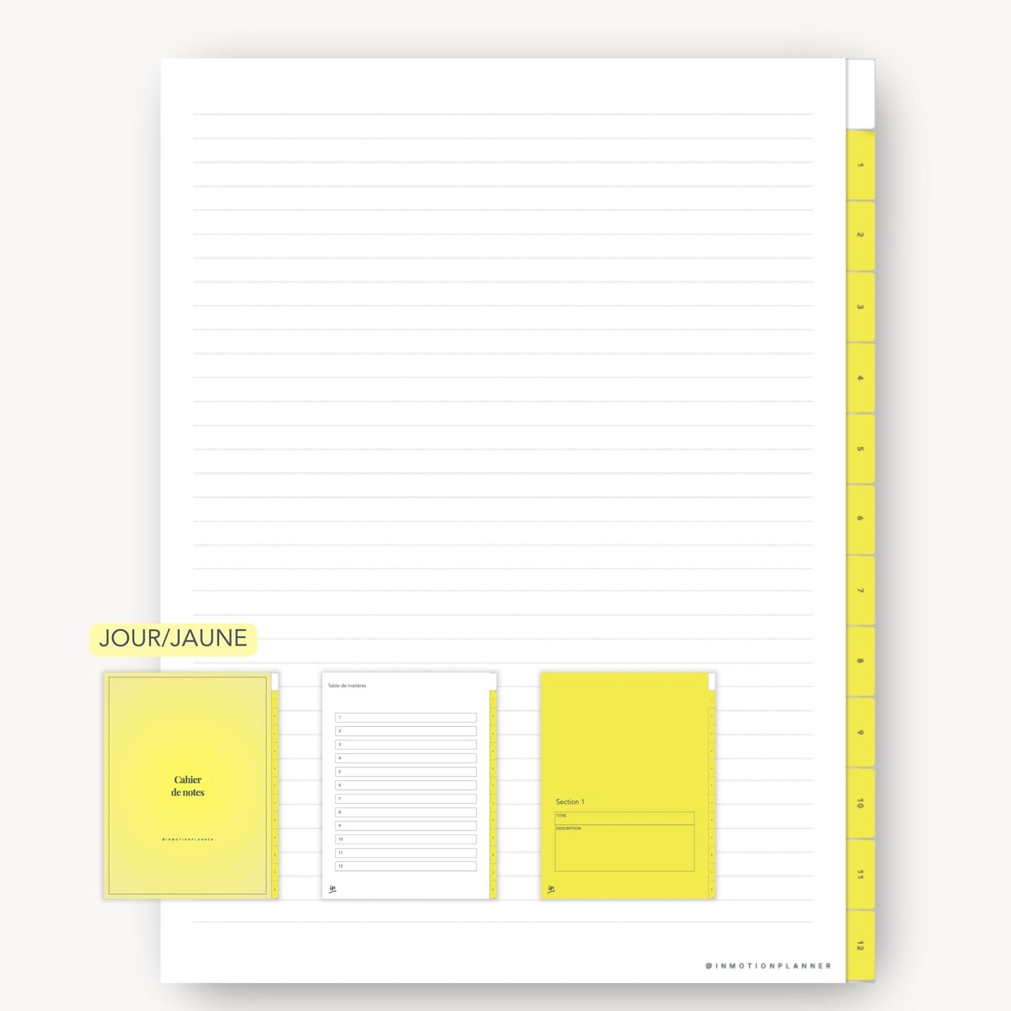 Cahier digital 12 matières vertical