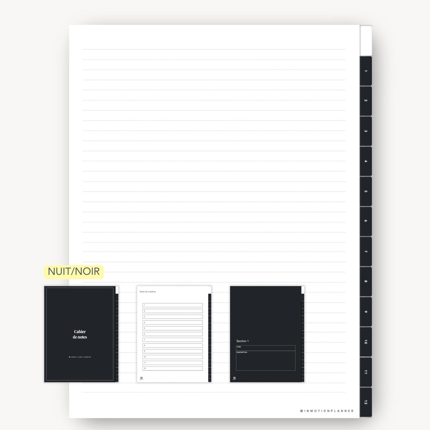 Cahier digital 12 matières vertical