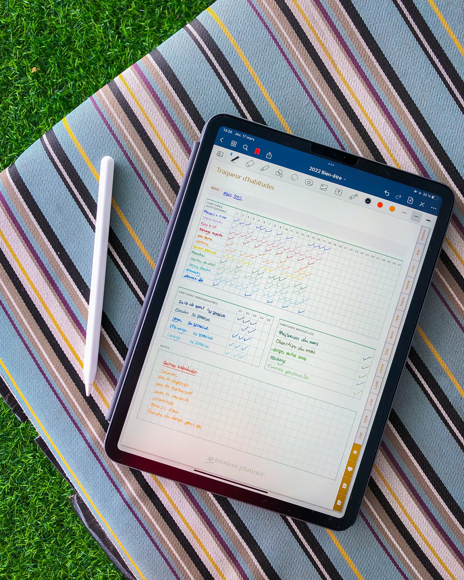 Les agendas et cahiers InMotion Planner sont essentiellement une version PDF