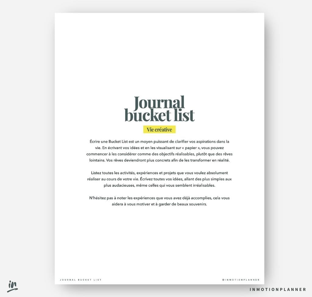 Journal Bucket List (digital)