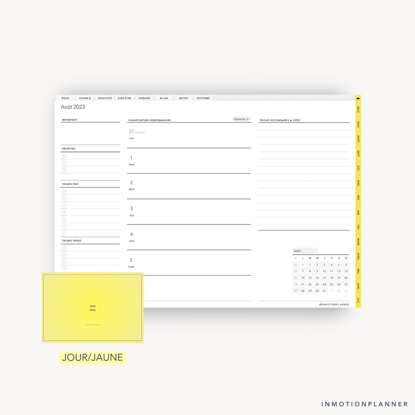 2023 - 2024 Planner digital horizontal
