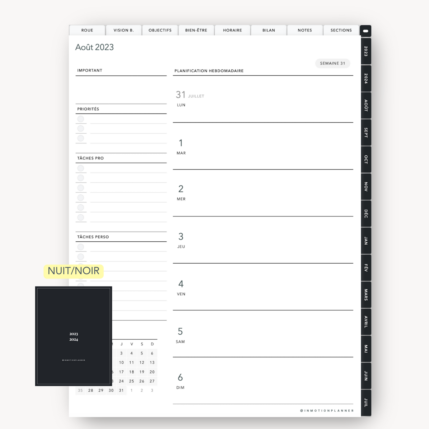 2023 - 2024 Planner digital vertical