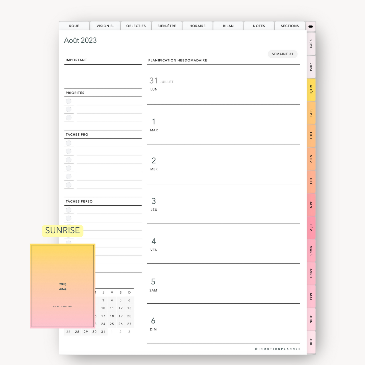2023 - 2024 Planner digital vertical