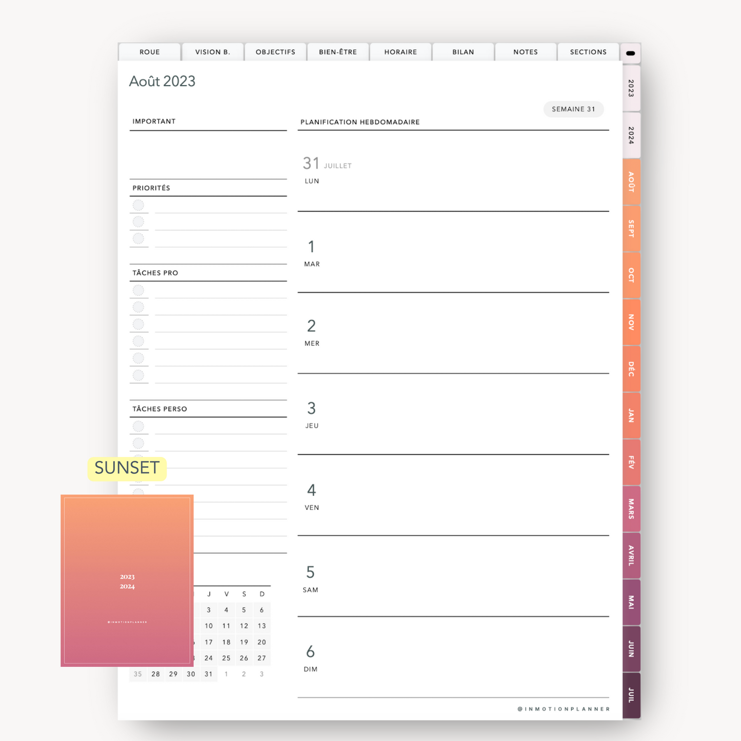 2023 - 2024 Planner digital vertical