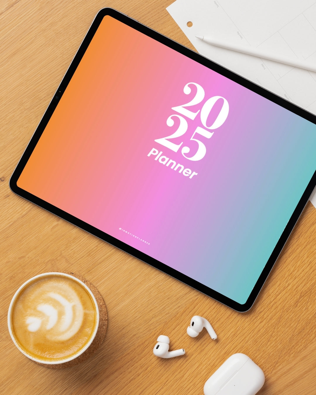 Planner digital 2025 horizontal paysage de InMotion Planner papeterie digitale