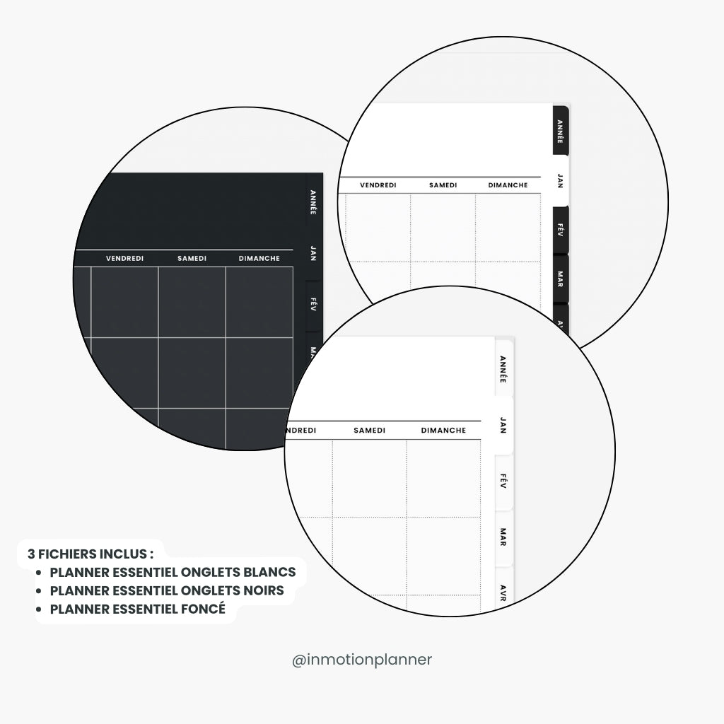 Planner Essentiel - Planner digital non daté