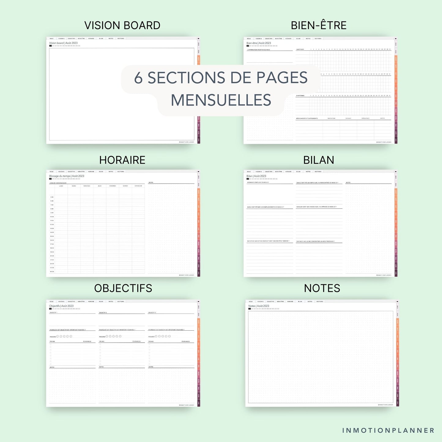 2023 - 2024 Planner digital horizontal