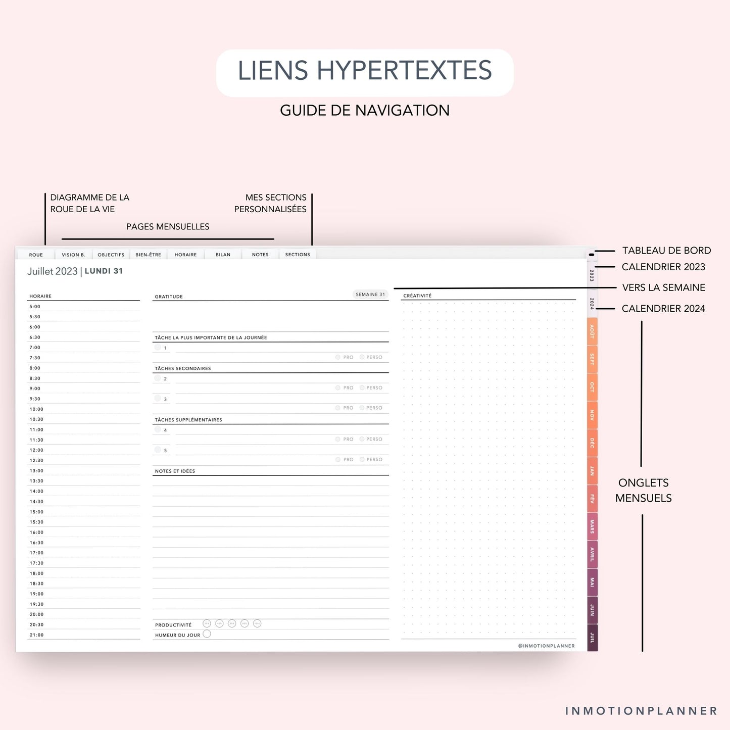 2023 - 2024 Planner digital horizontal