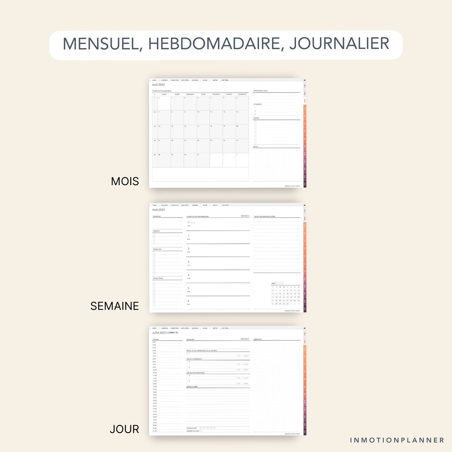 2023 - 2024 Planner digital horizontal
