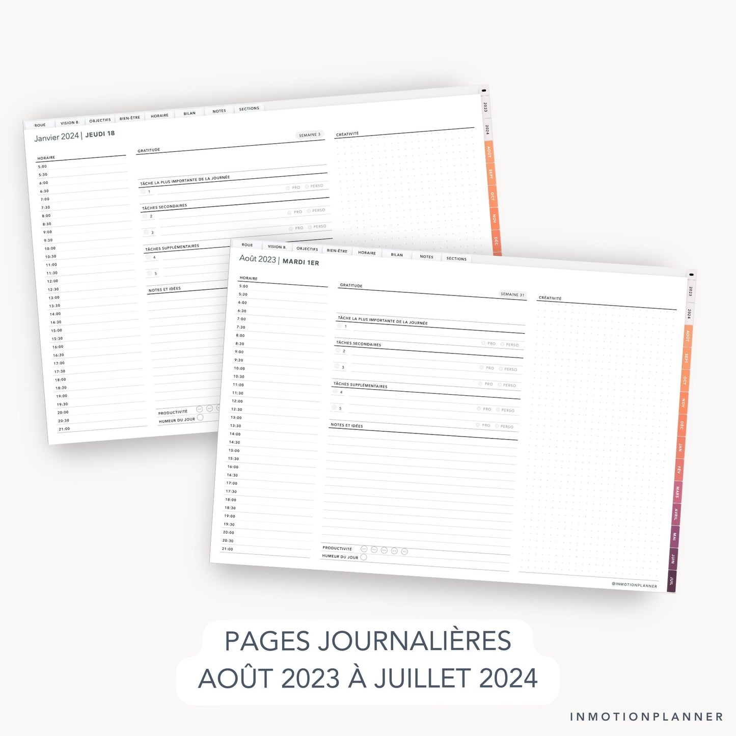 2023 - 2024 Planner digital horizontal