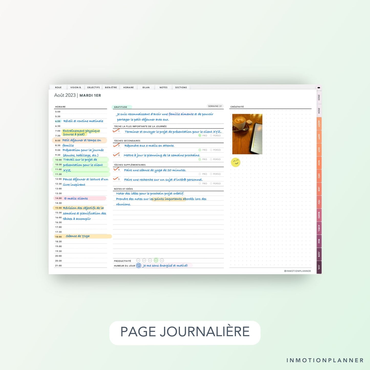 2023 - 2024 Planner digital horizontal