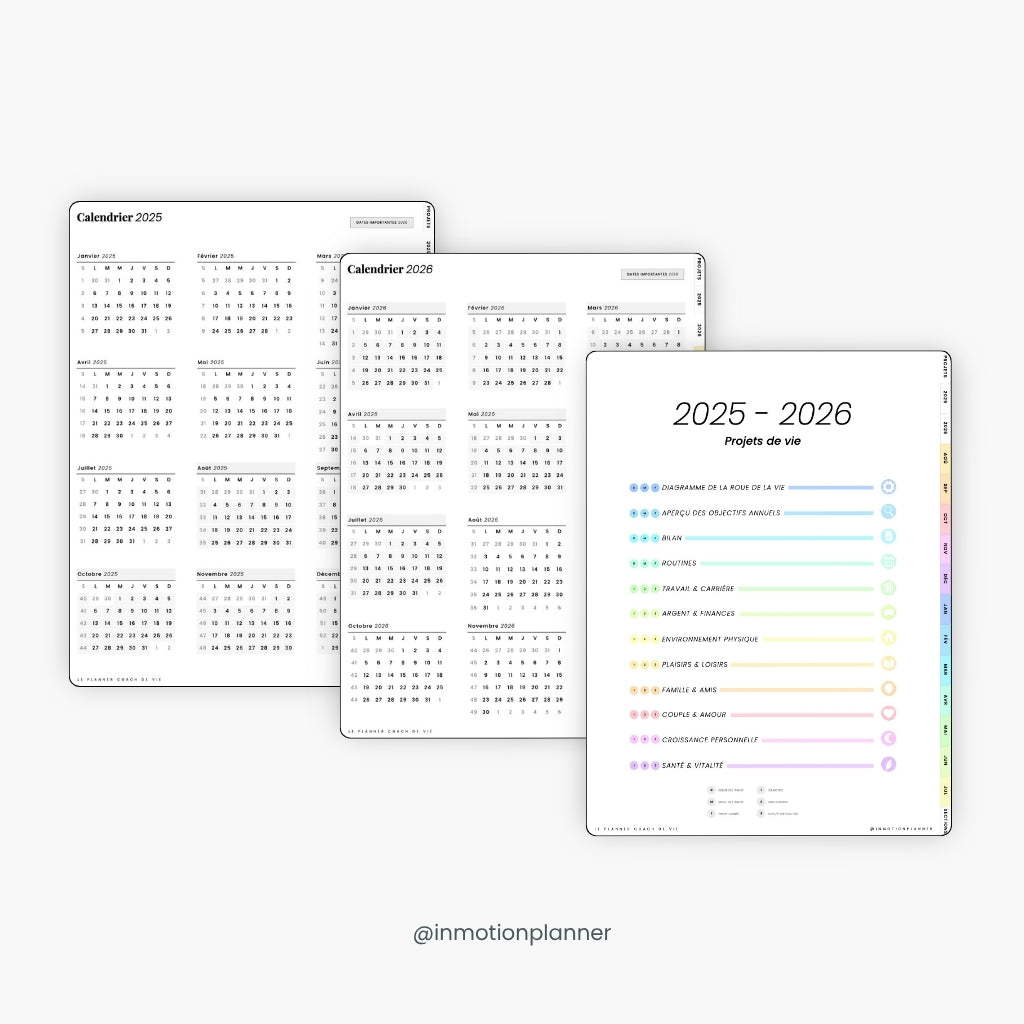 2025-2026 Planner digital - Le Planner Coach de Vie - Vertical