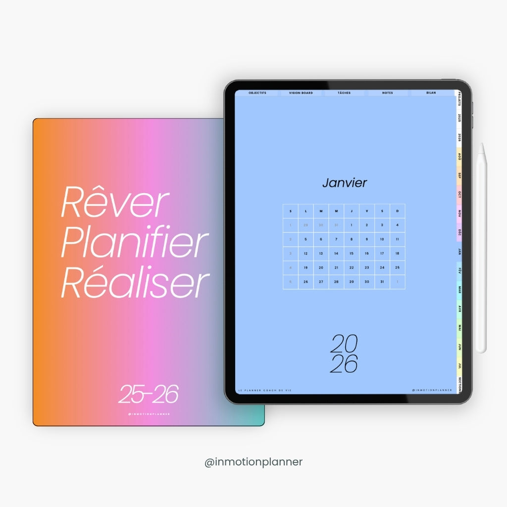 2025-2026 Planner digital - Le Planner Coach de Vie - Vertical