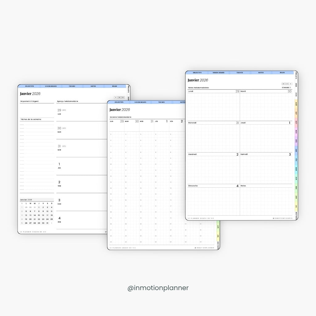 2025-2026 Planner digital - Le Planner Coach de Vie - Vertical