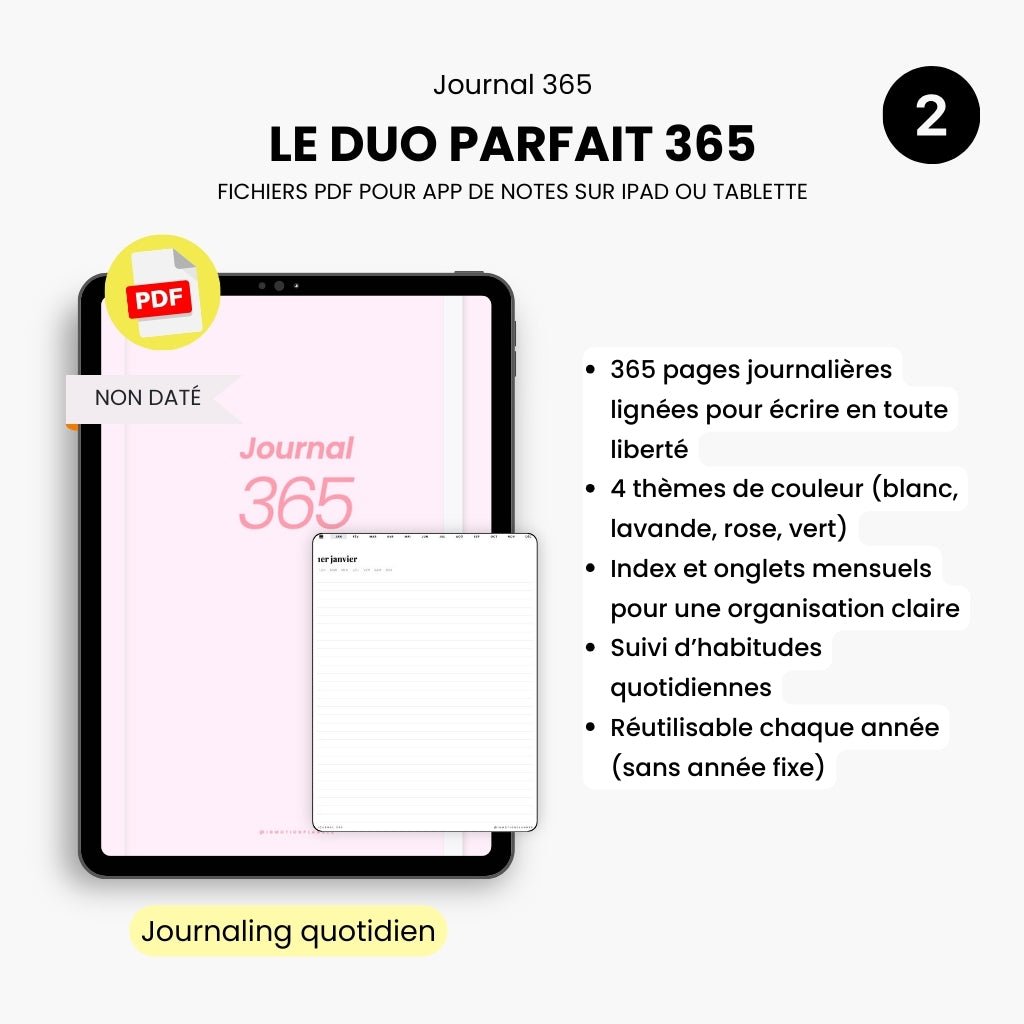 Bundle Le Duo Parfait 365 - InMotion Planner