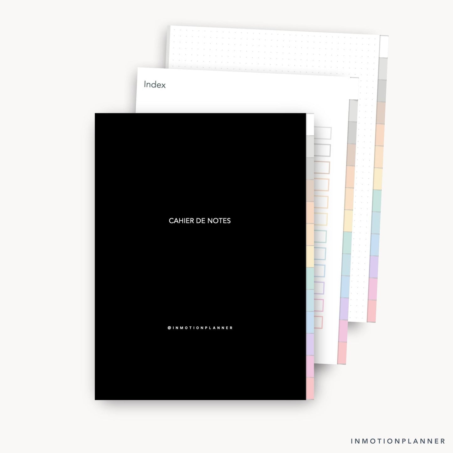 Cahier digital 12 matières pastel doux