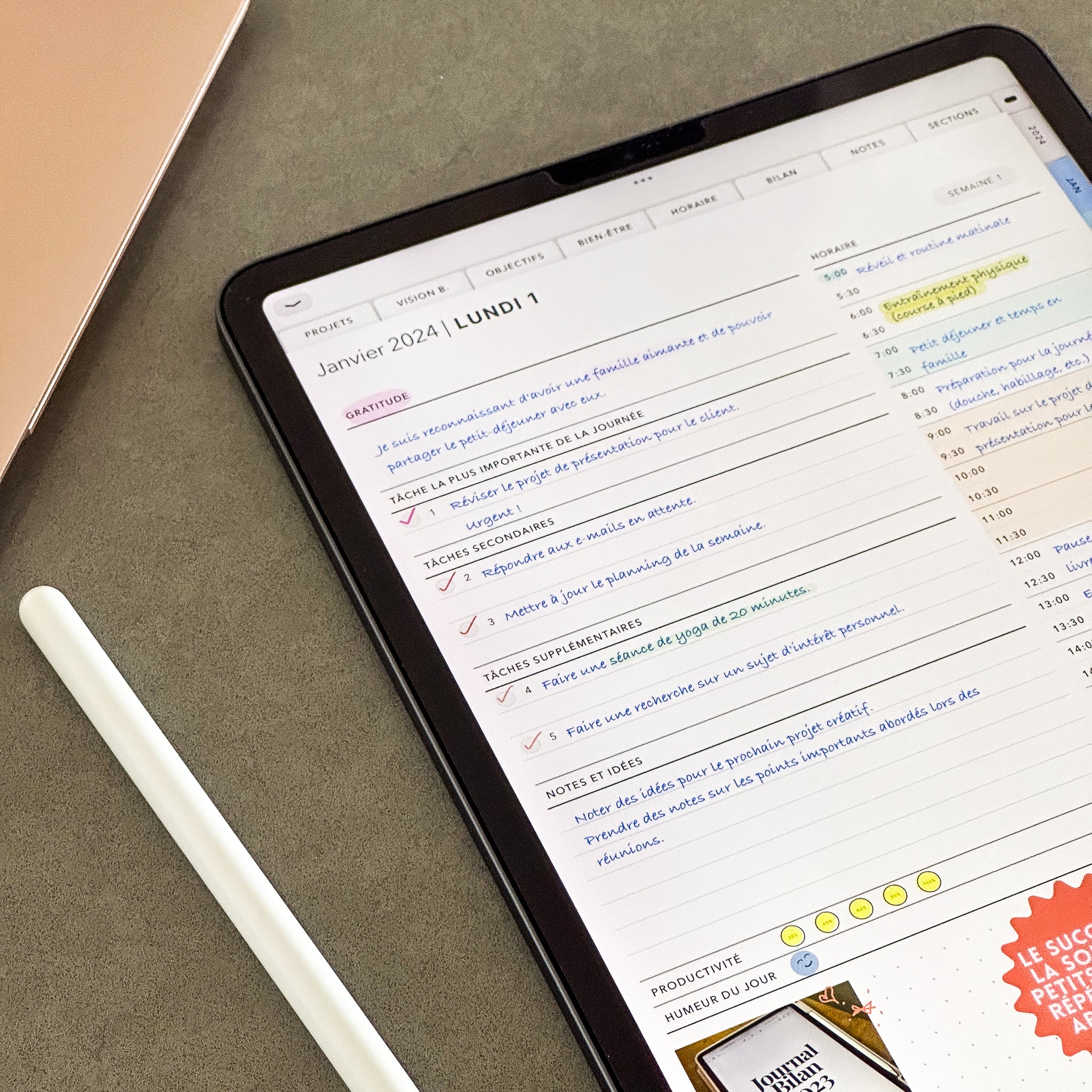 inspiration planner digital daté