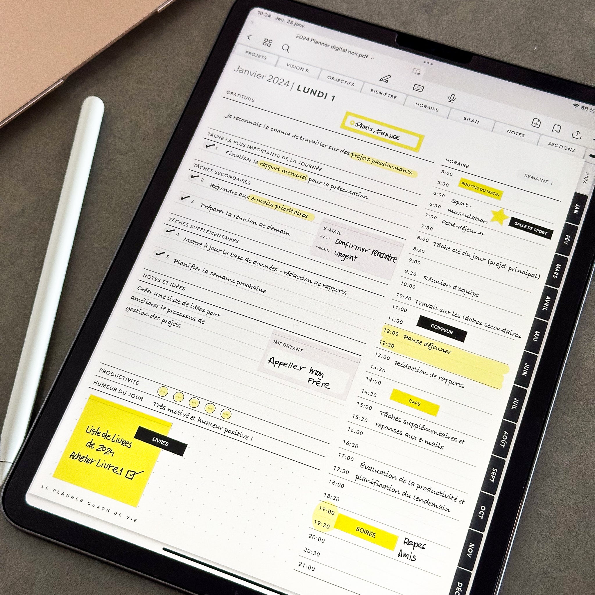 organisation digital planner ideas