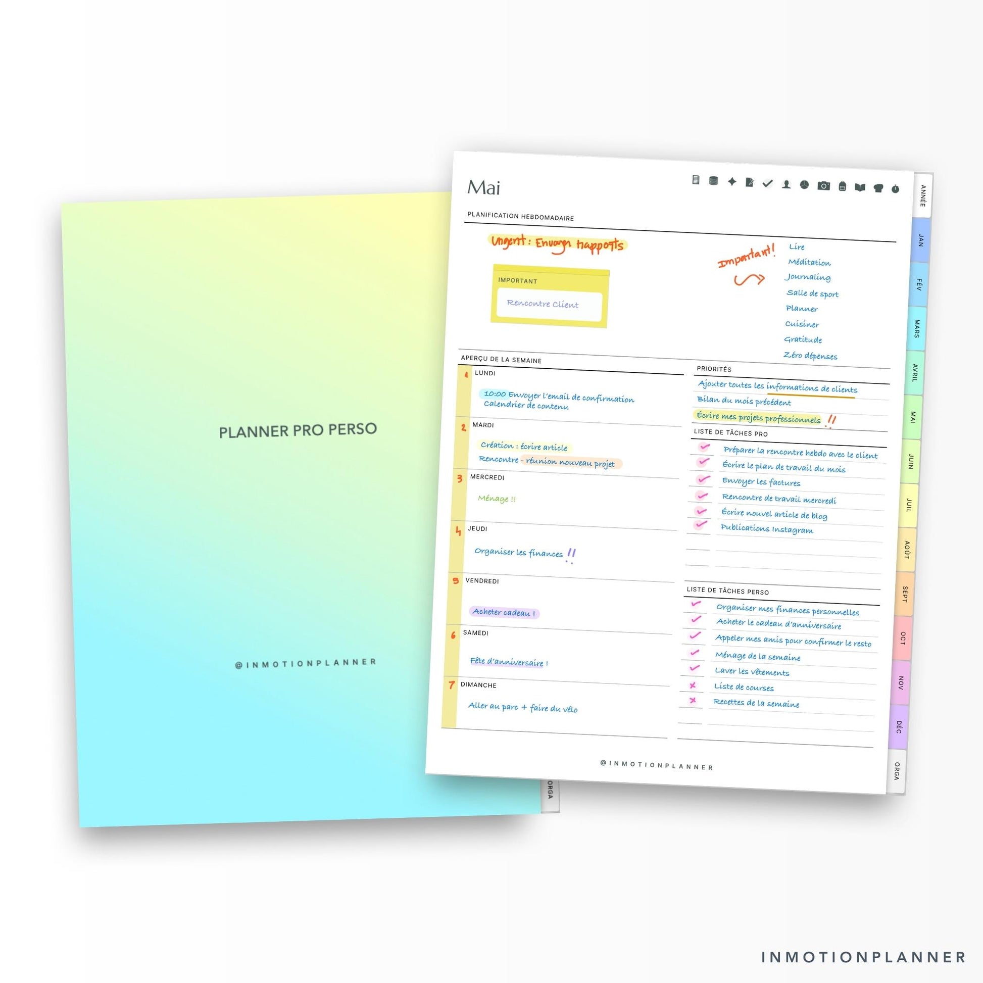 Planner digital de vie pro perso non daté de InMotion Planner