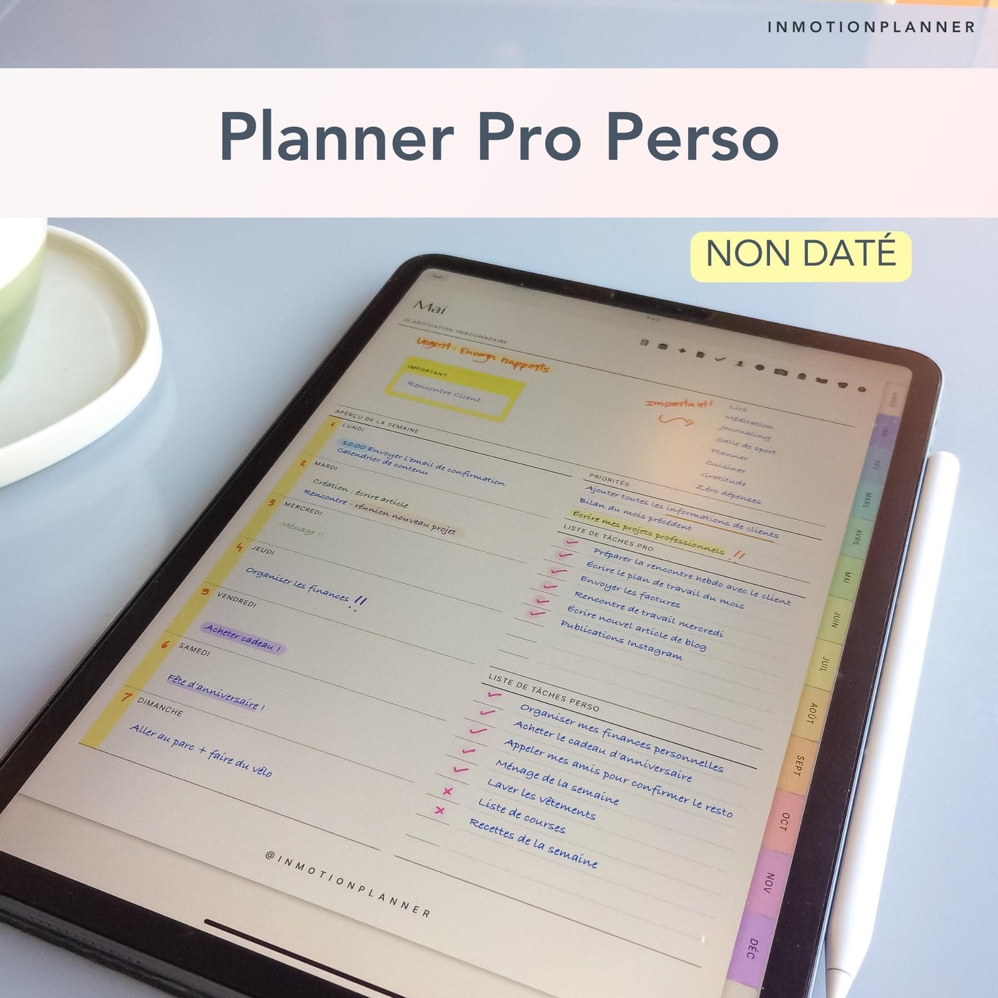 Planner digital Pro Perso non daté