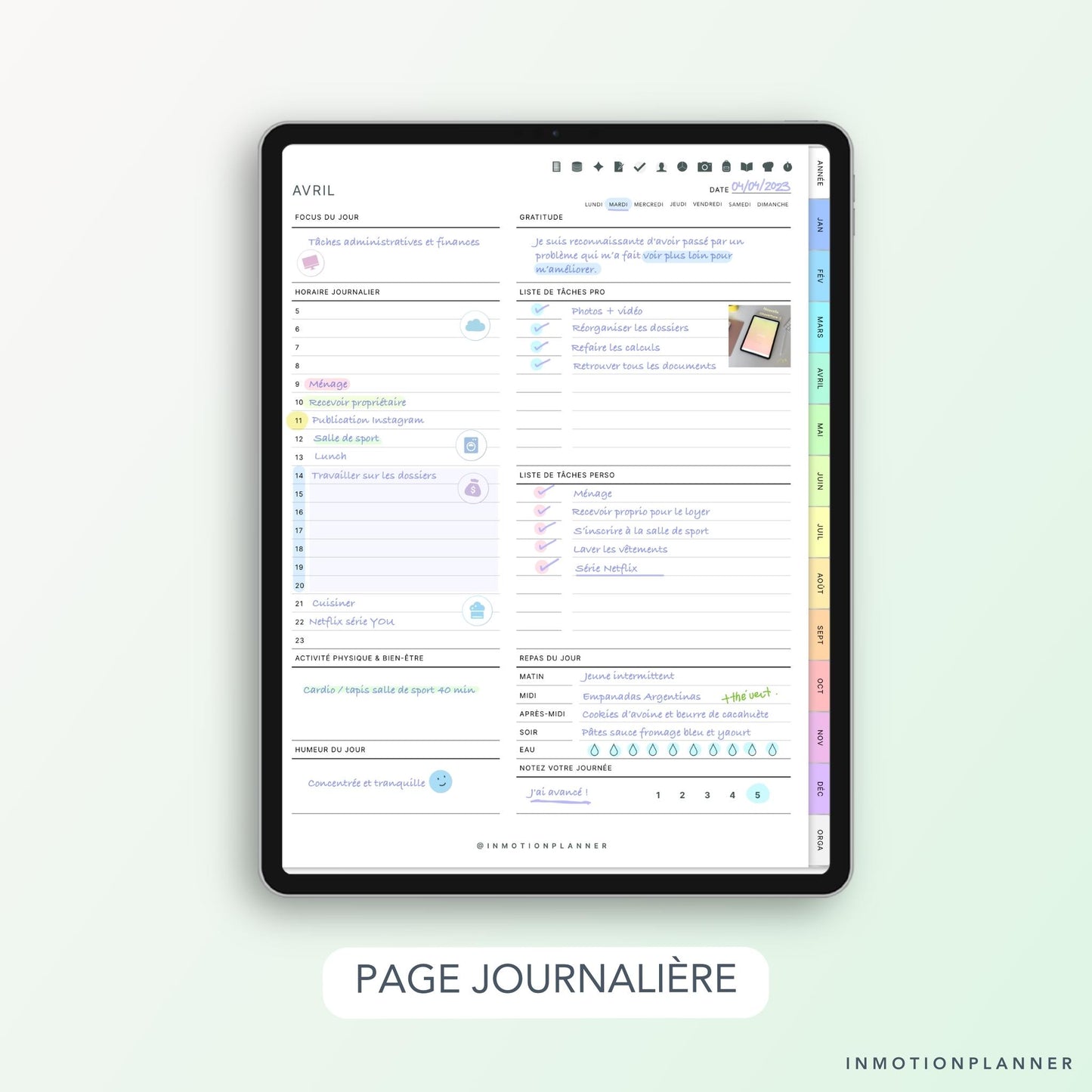 Planner digital Pro Perso non daté