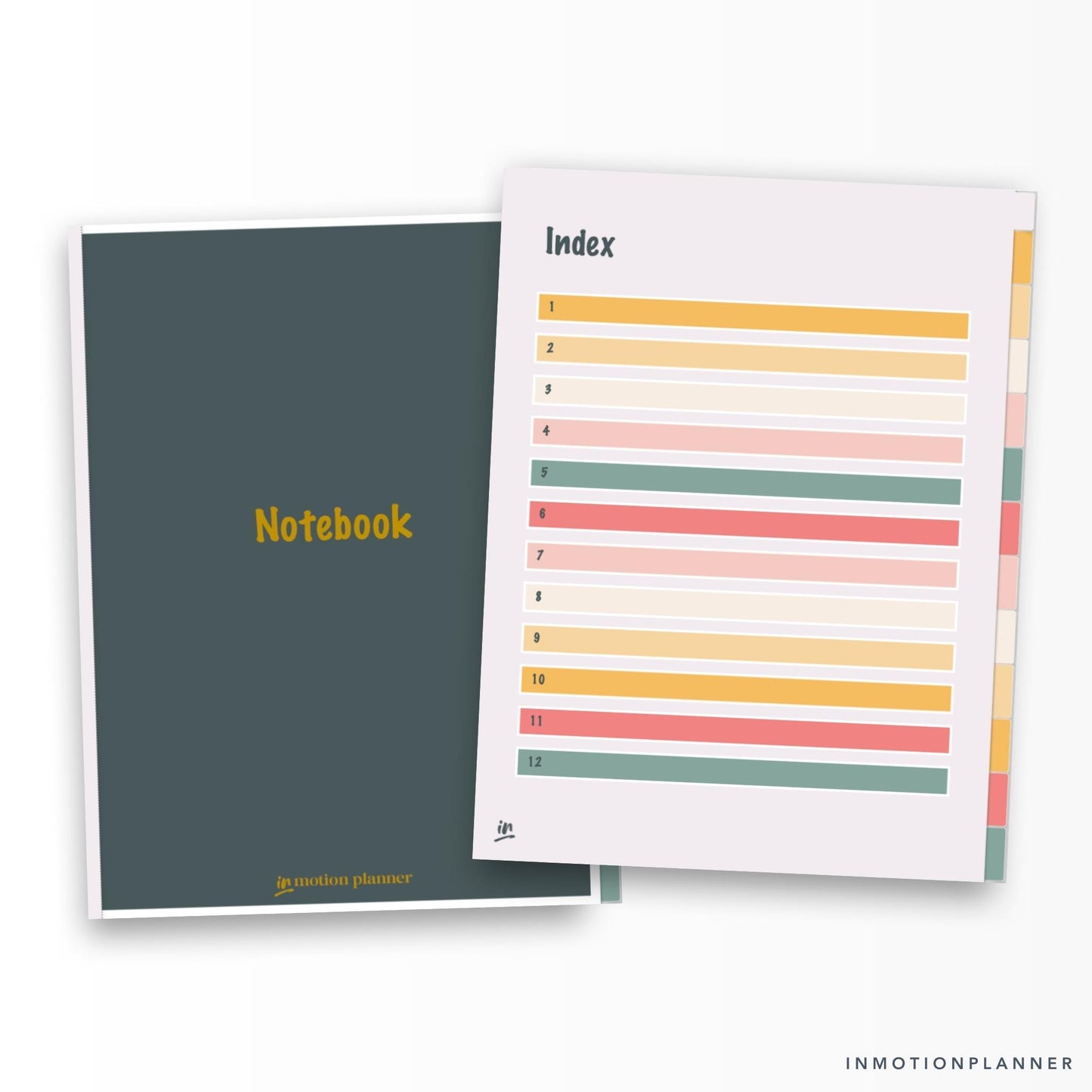 Cahier digital 12 matières couleur pastel de InMotion Planner