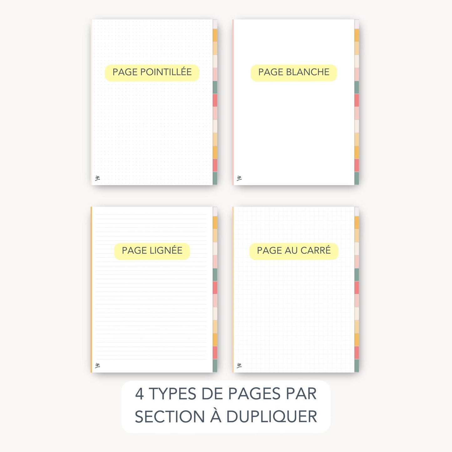 Cahier digital 12 matières pastel