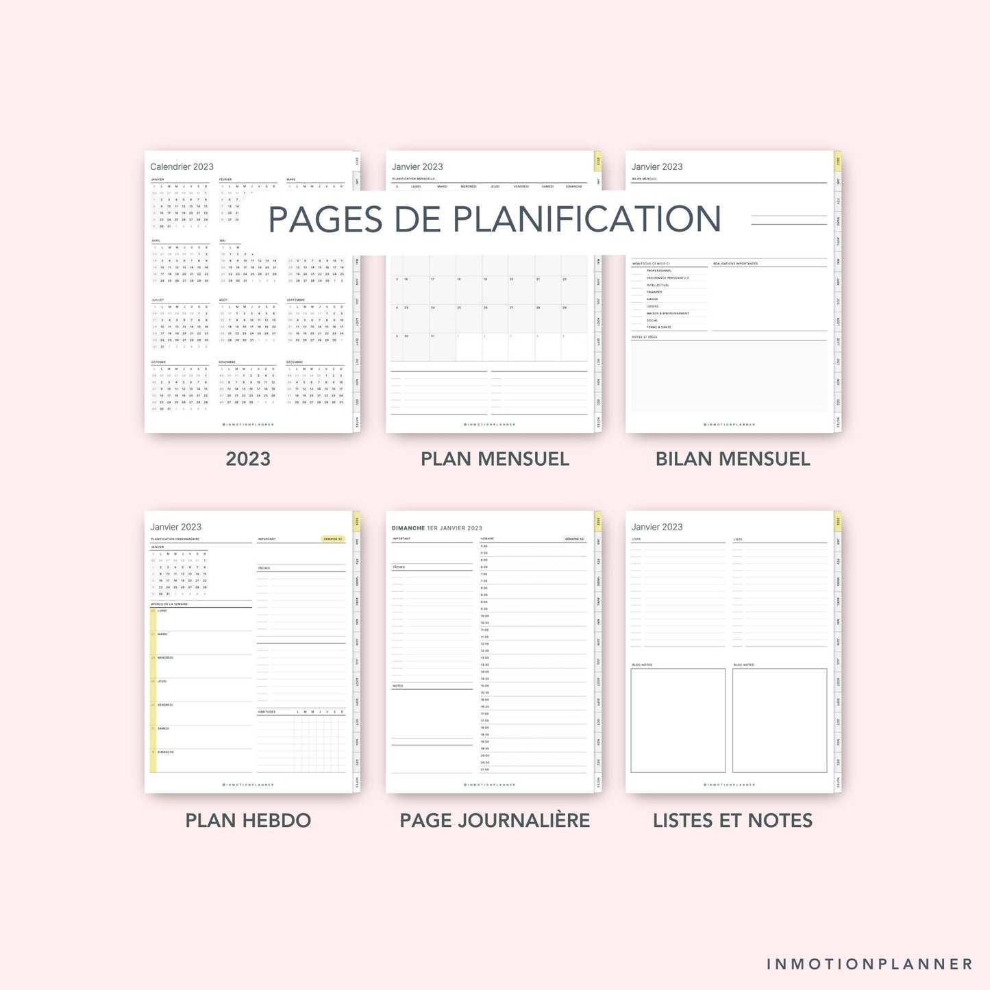 Organisation avec le Planner digital Essentiel InMotion Planner