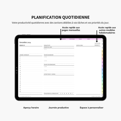 2024 - 2025 Planner digital - Le Planner Coach de Vie - Horizontal - InMotion Planner