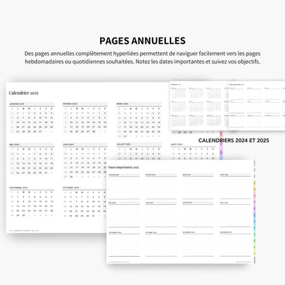 2024 - 2025 Planner digital - Le Planner Coach de Vie - Horizontal - InMotion Planner