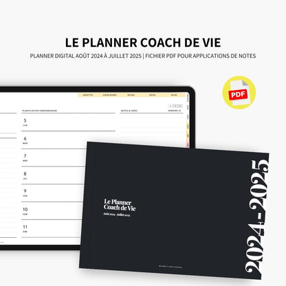 2024 - 2025 Planner digital - Le Planner Coach de Vie - Horizontal - InMotion Planner