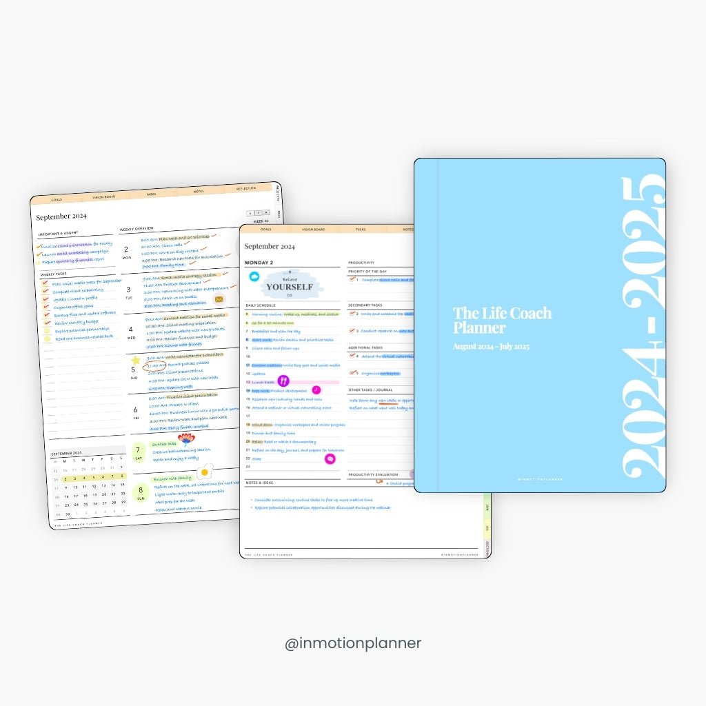 2024 - 2025 Planner digital - Le Planner Coach de Vie - Vertical - InMotion Planner