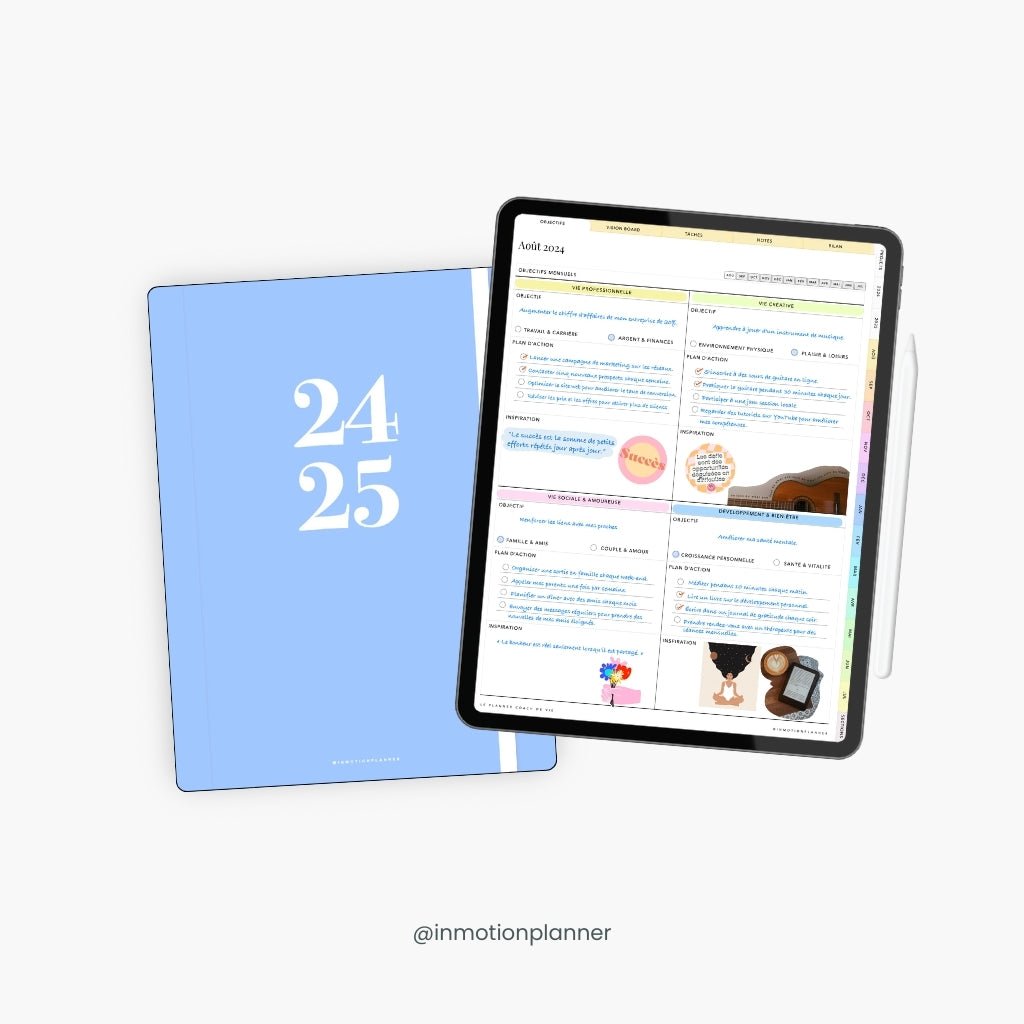 2024 - 2025 Planner digital - Le Planner Coach de Vie - Vertical - InMotion Planner