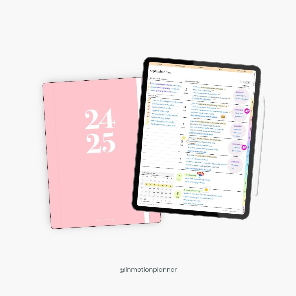 2024 - 2025 Planner digital - Le Planner Coach de Vie - Vertical - InMotion Planner