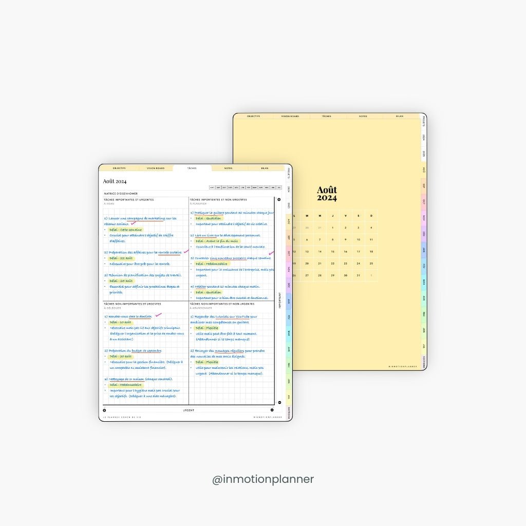 2024 - 2025 Planner digital - Le Planner Coach de Vie - Vertical - InMotion Planner