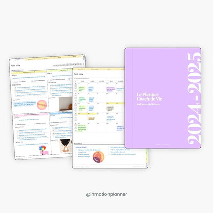 2024 - 2025 Planner digital - Le Planner Coach de Vie - Vertical - InMotion Planner