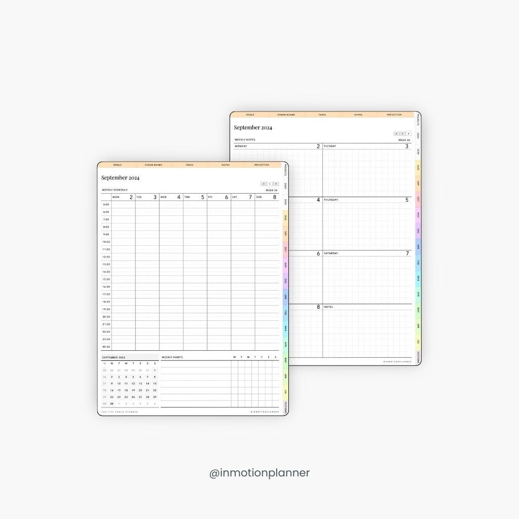 2024 - 2025 Planner digital - Le Planner Coach de Vie - Vertical - InMotion Planner