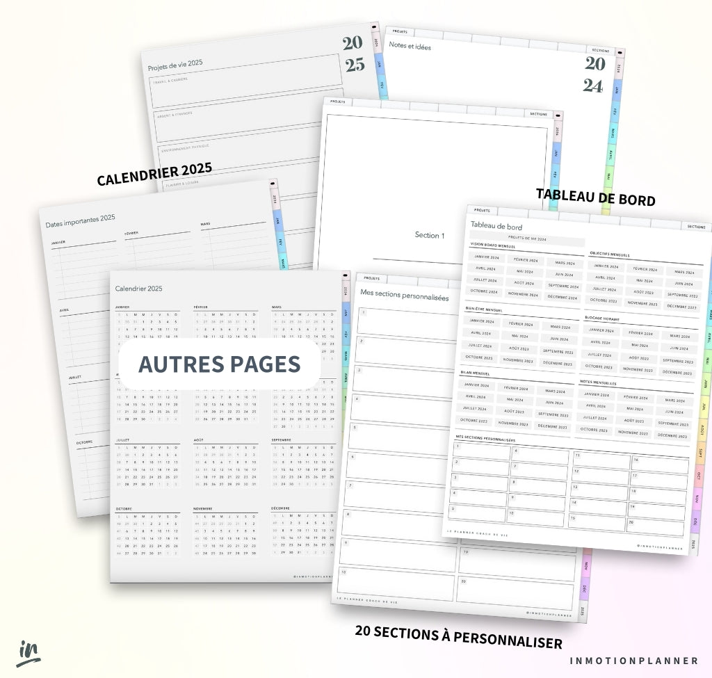 2024 Planner digital - Le Planner Coach de Vie - vertical - InMotion Planner