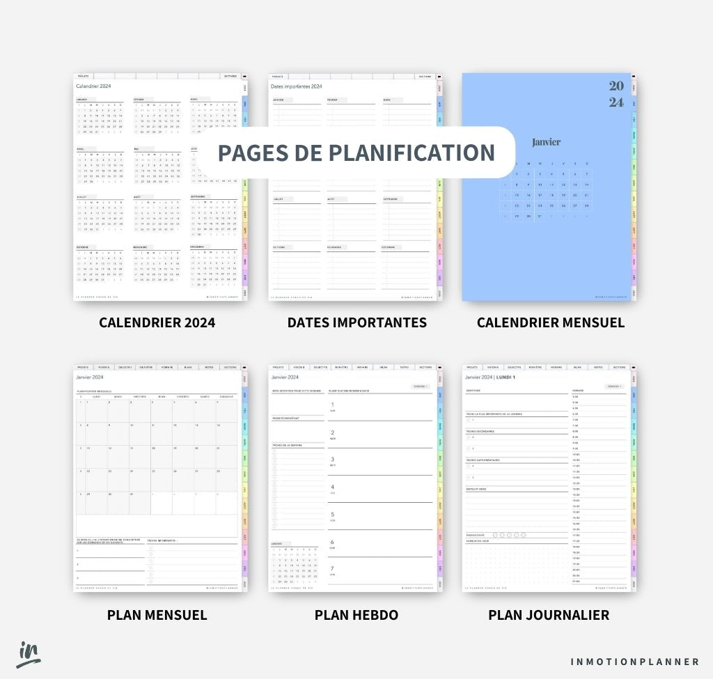 2024 Planner digital - Le Planner Coach de Vie - vertical - InMotion Planner