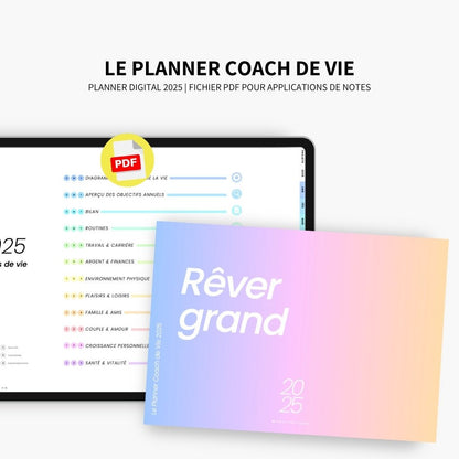 2025 Planner digital - Le Planner Coach de Vie - Horizontal - InMotion Planner