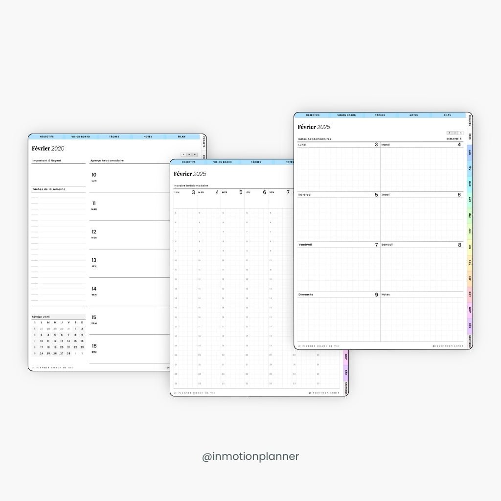 2025 Planner digital - Le Planner Coach de Vie - Vertical - InMotion Planner