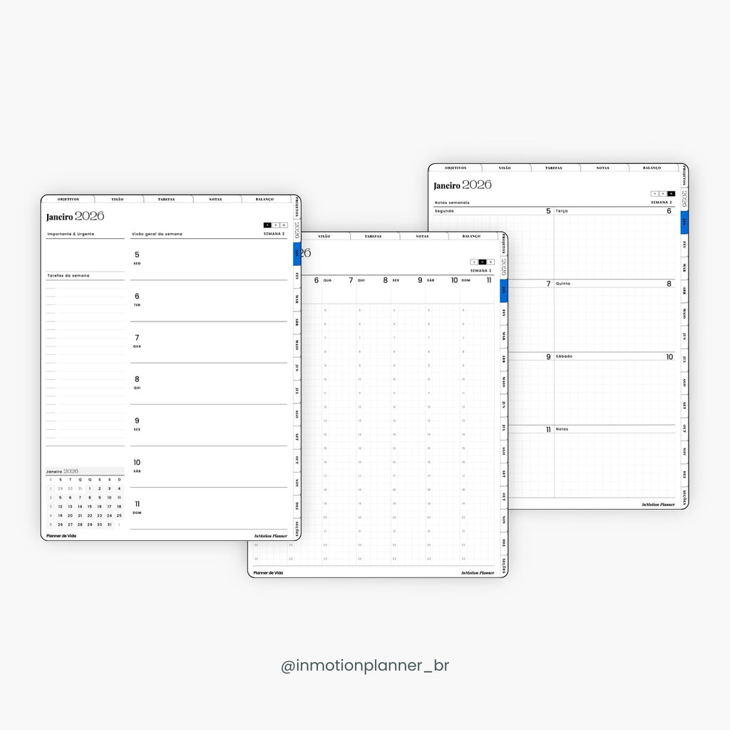 2026 Digital Planner – Vertical (Portuguese)