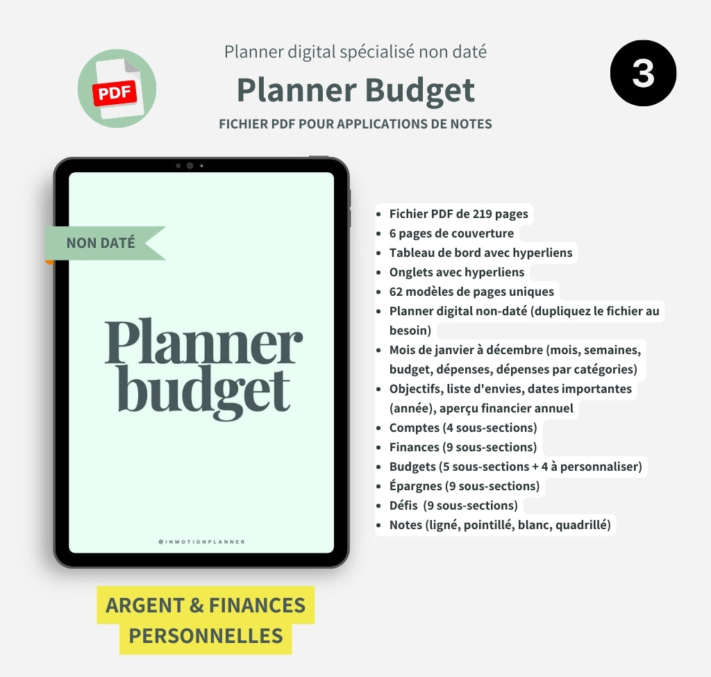 Bundle Vie Pro Perso (Planner digital 2024 + Planner Projet + Planner Budget)