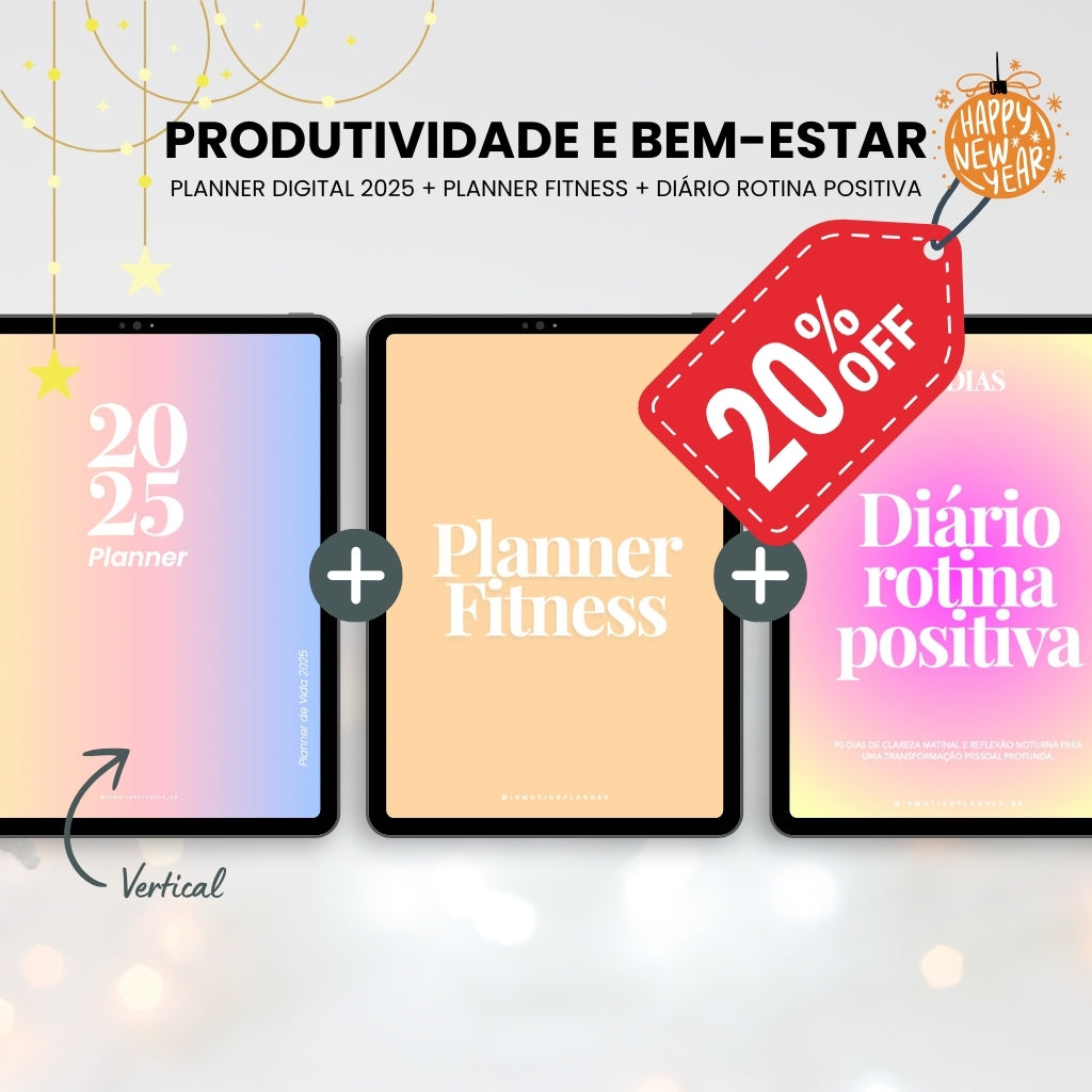 Bundle Produtividade e Bem-Estar - 2025 Vertical (Portugais)