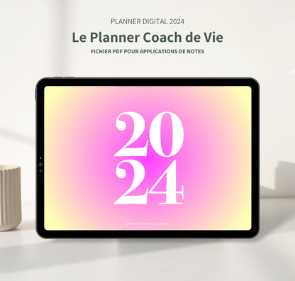 2024 Le Planner Coach de Vie - Planner digital horizontal