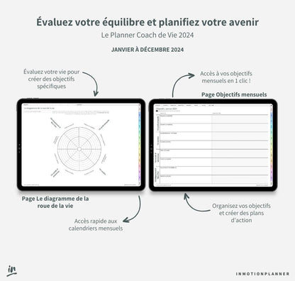 2024 Planner digital - Le Planner Coach de Vie - horizontal
