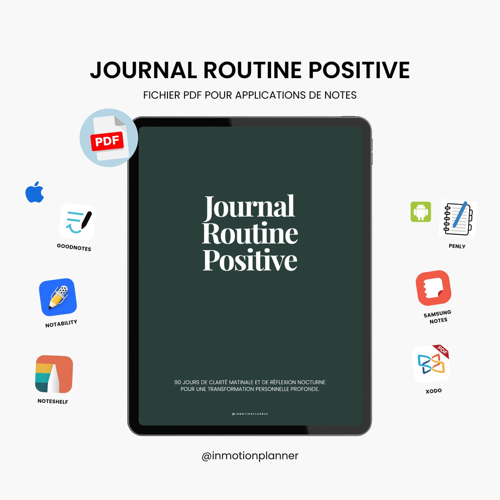 Positive Routine Journal - 90 days (French)