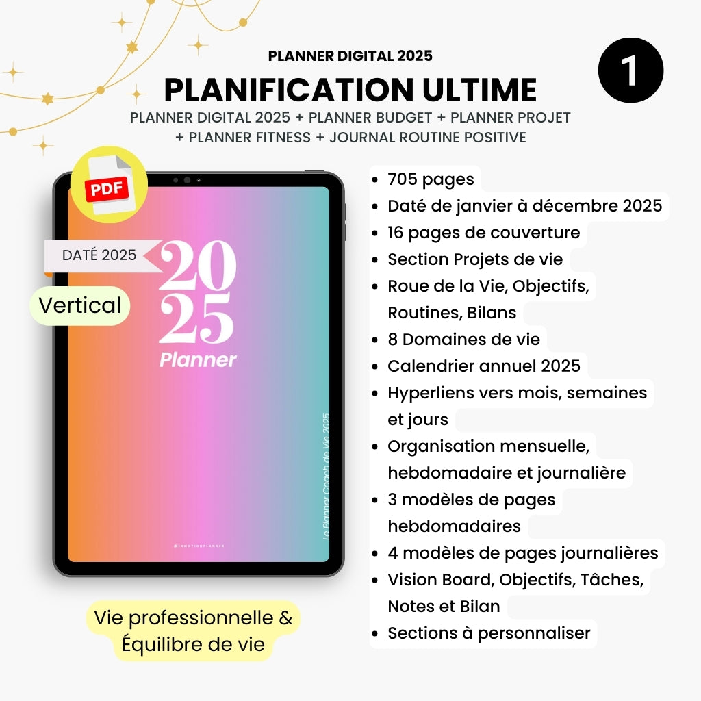 Bundle Planification Ultime - 2025 Vertical