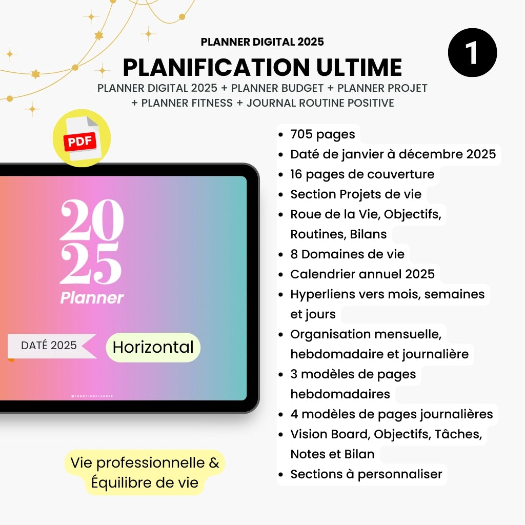 Bundle Planification Ultime - 2025 Horizontal